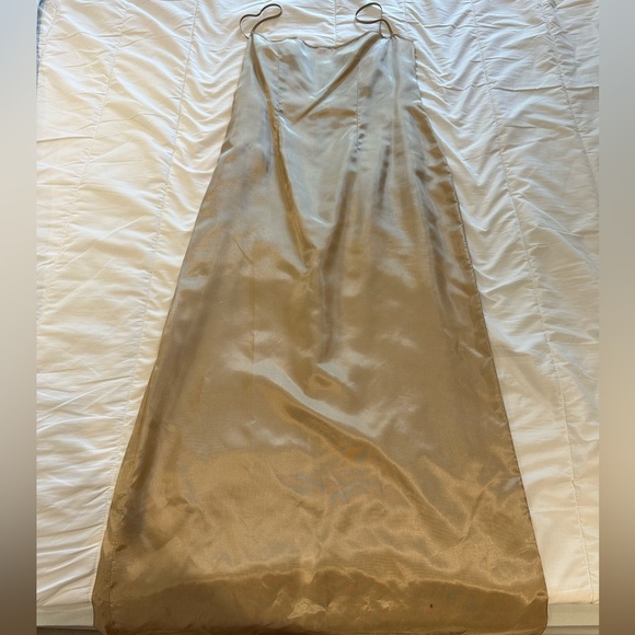 Paris Boutique Designer 2PC Dress Silk w Velvet Trim. Size 42 or 8-10. NWT - Picture 11 of 13